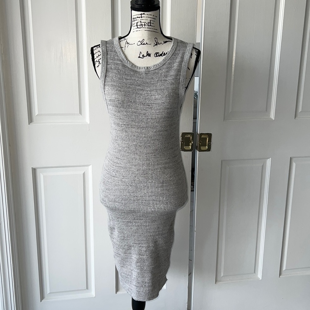 strapless open back dress Ribbed Daily Tank - White main image 1